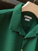 Waffle Texture Cuban Shirt