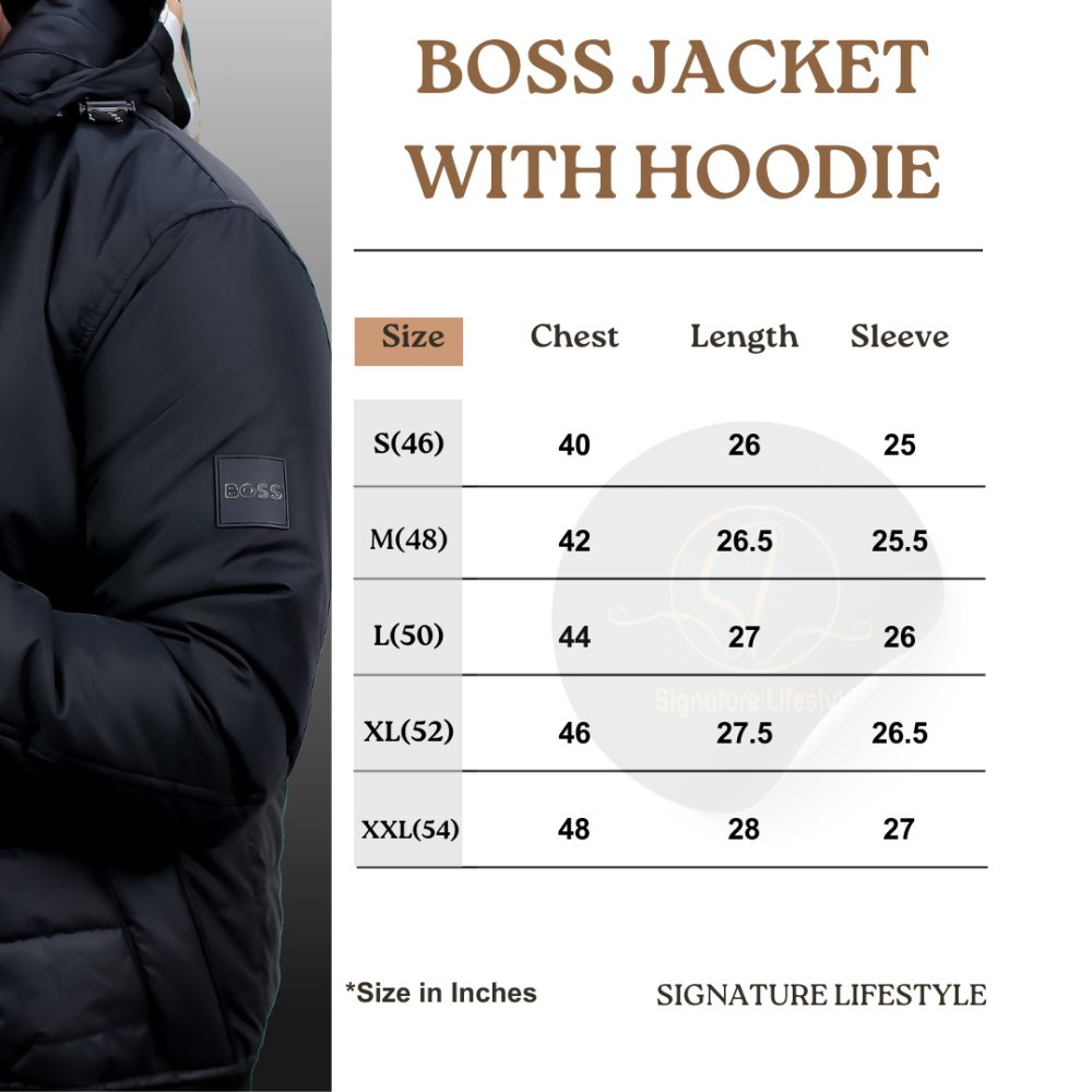 Boss Padding Jacket With Hoodie - Image 6