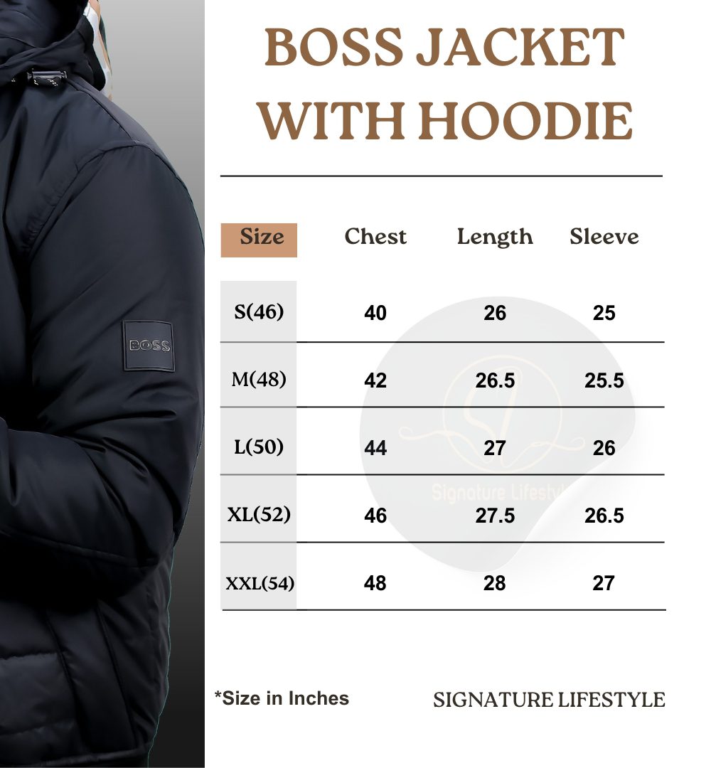 Boss Padding Jacket With Hoodie