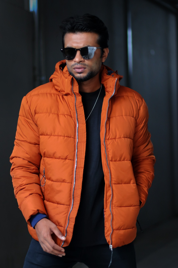 Gant Pullover Hoodie Jacket – Rustic Orange Winter Comfort