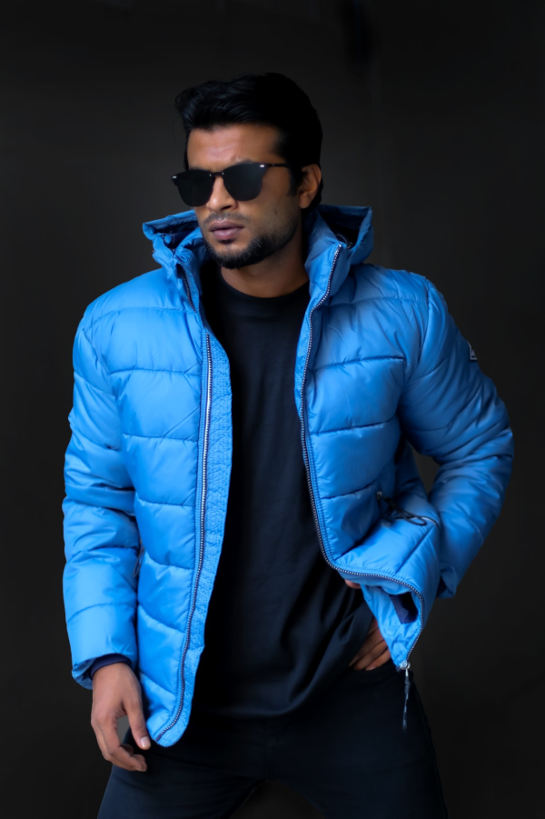 Gant Pullover Hoodie Jacket – Sky Blue Winter Layer