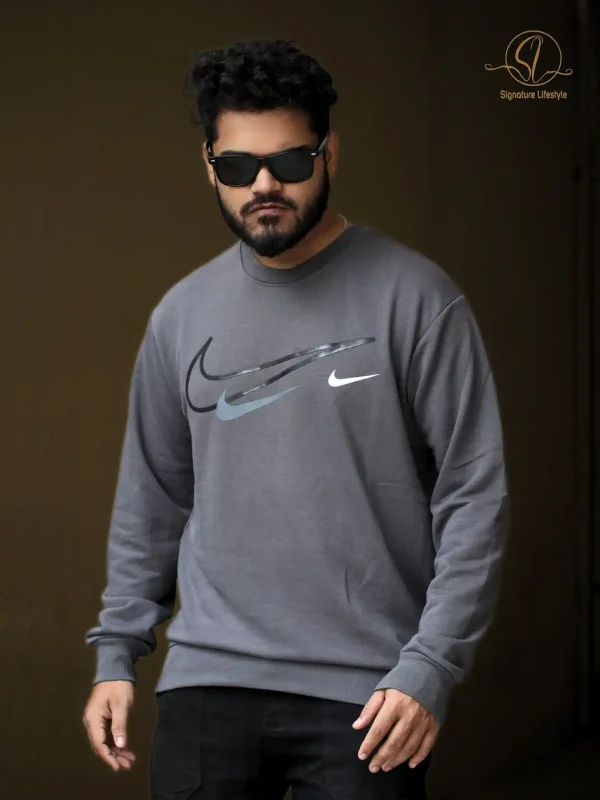 NIKE Shadow Gray Sweatshirt – Sleek Comfort & Timeless Style