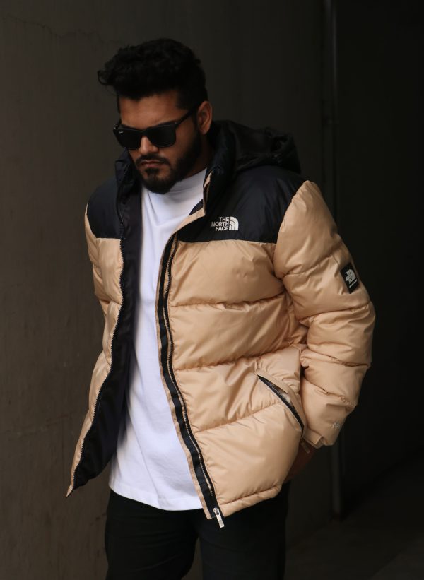 The North Face Men's 1996 Retro Nuptse Jacket – Khaki Stone & Black Contrast