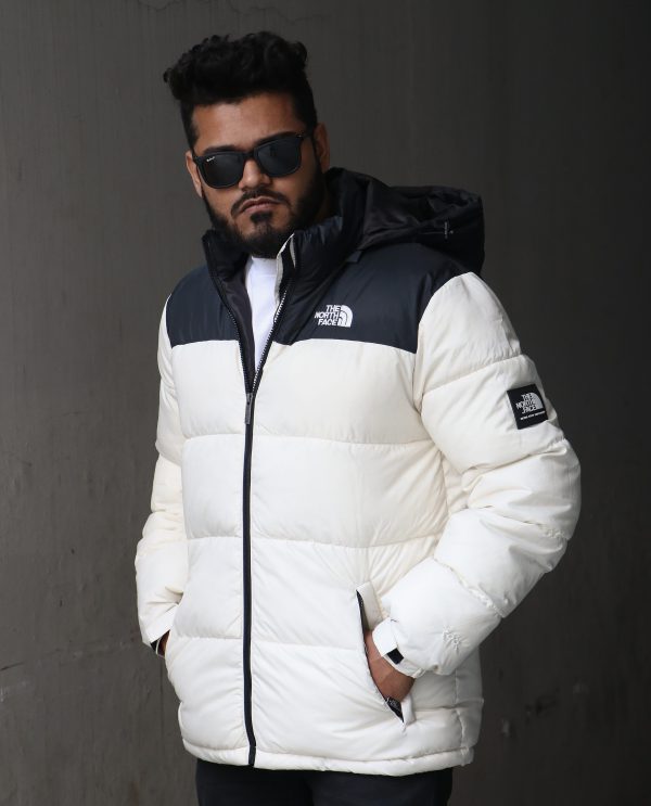 The North Face Men's 1996 Retro Nuptse Jacket – Vintage White & Black Contrast