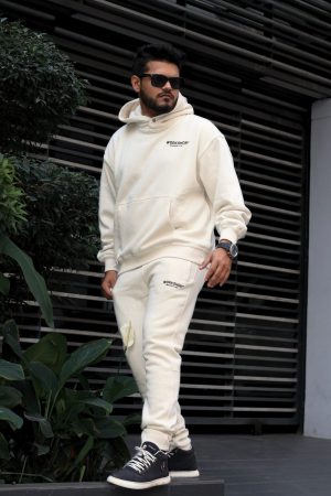 WORKSHOP Sand Pullover Hoodie and Trouser Set - Comfort Meets Sleek Minimalism