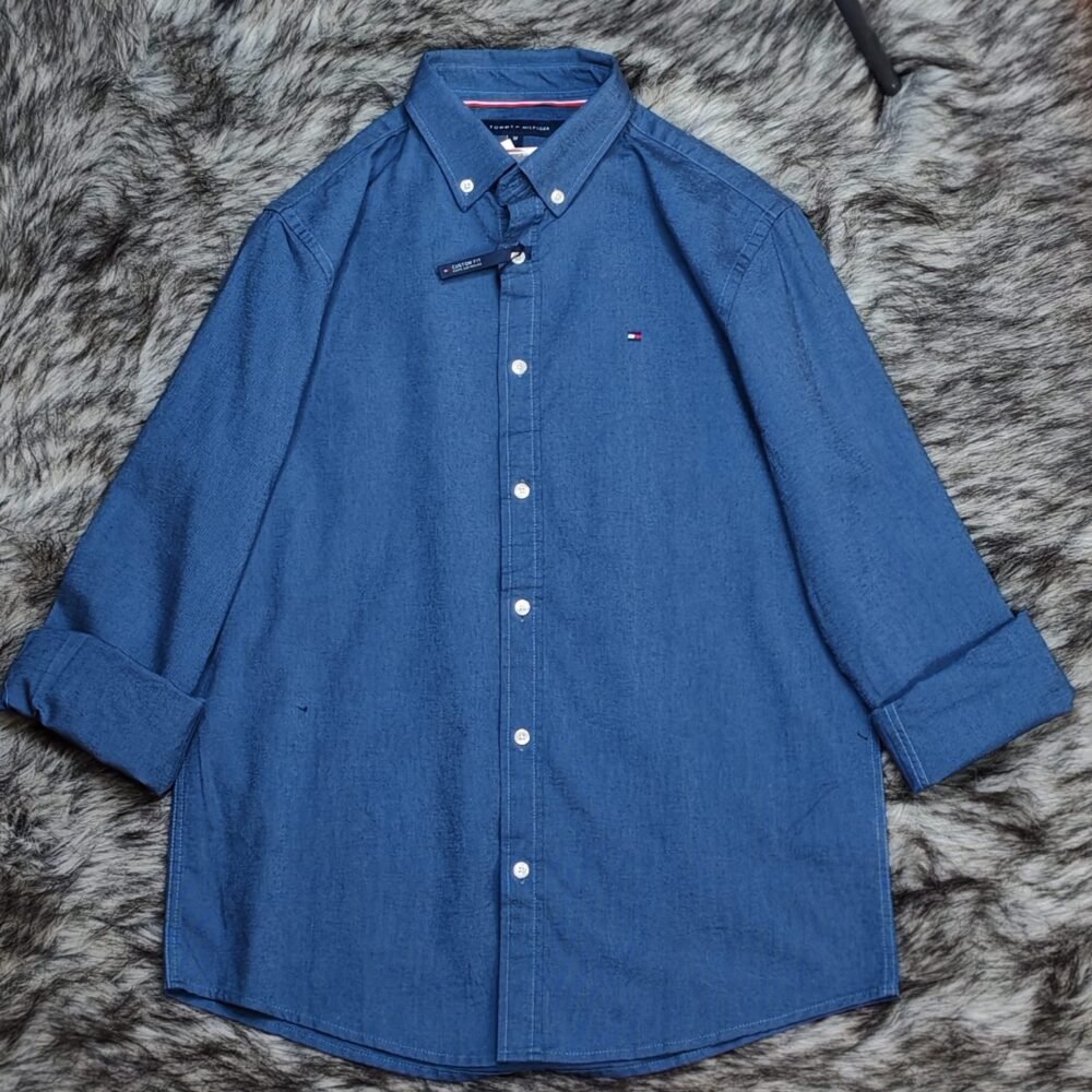 Tommy Hilfiger Oxford Cotton Full Sleeve Shirt 2025 - Image 4