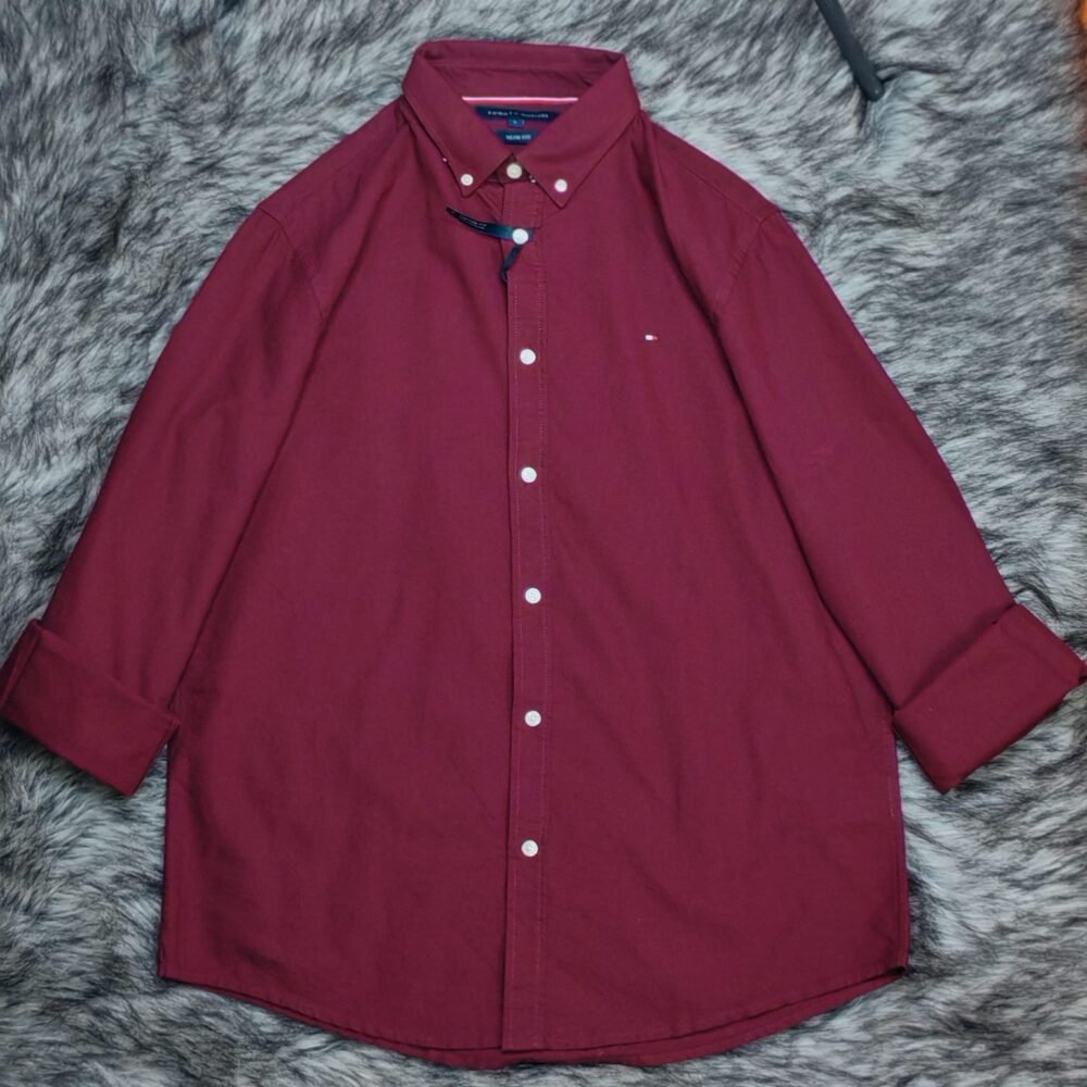 Tommy Hilfiger Oxford Cotton Full Sleeve Shirt 2025 - Image 3