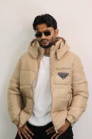Prada Imported Duck Feather Jacket with Hoodie
