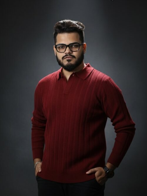 IMDA Vintage Collar Sweater