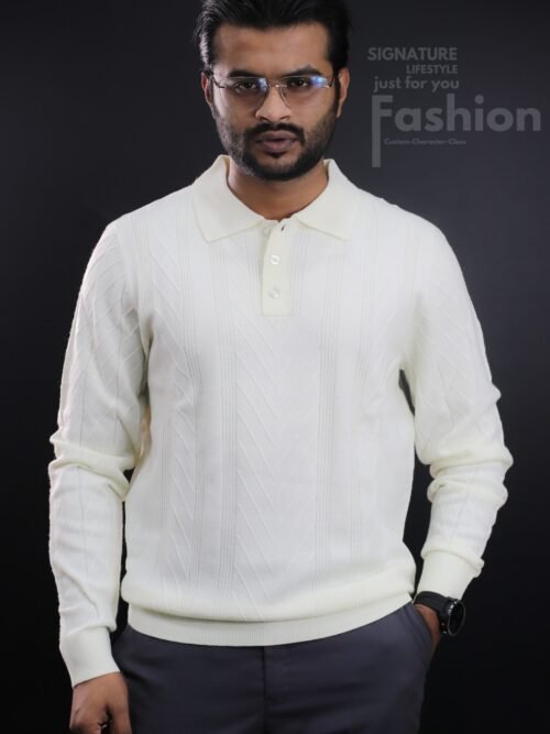 Massimo Dutti Old Money Full Sleeve Knit Sweater