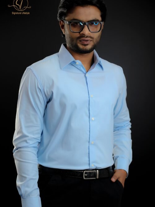 Men’s Imported Fabric Shirt -Sky Blue