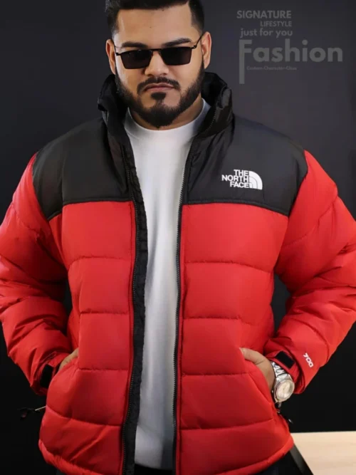 The North Face 700 Padding Jacket- Duck Down Feather- Black&Red Puffer