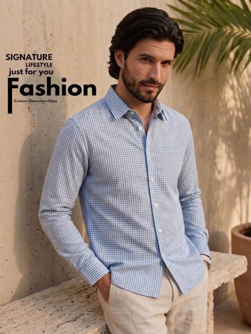 Lindbergh Relaxed Fit Shirt- Micro Check