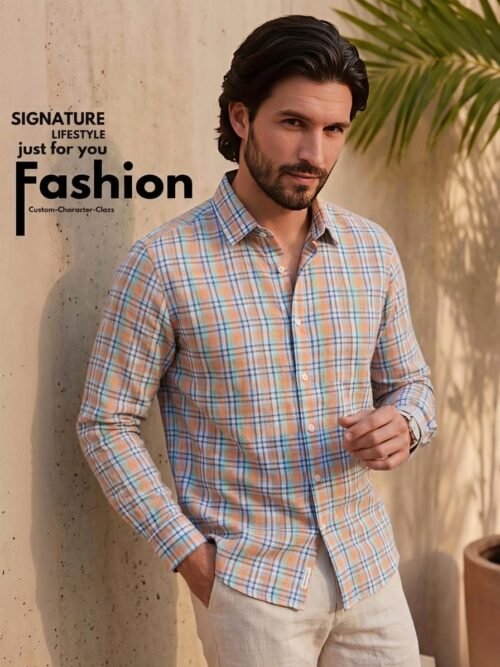 Lindbergh Relaxed Fit Shirt- Line Check