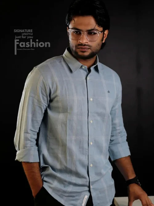 CK Remi Cotton Classic Check Shirt- Grey