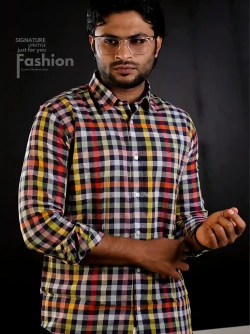 CK Remi Cotton Classic Check Shirt- Multi Color