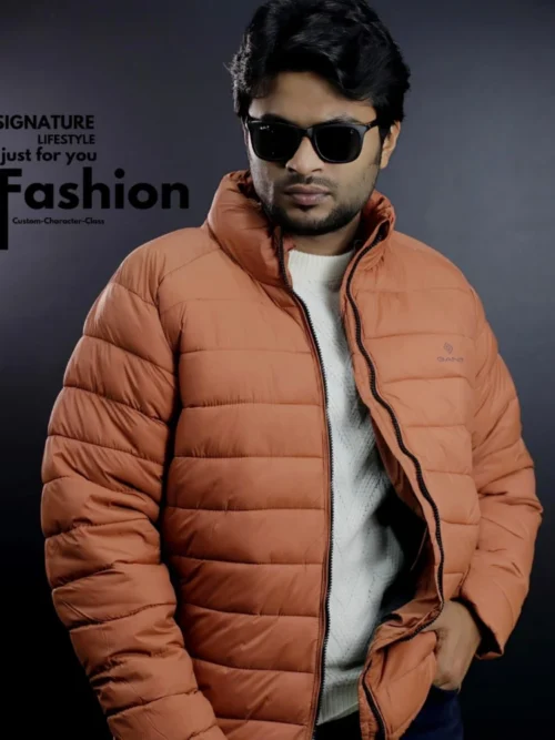 GANT Lightweight Padding Jacket- Sunset Orange Puffer