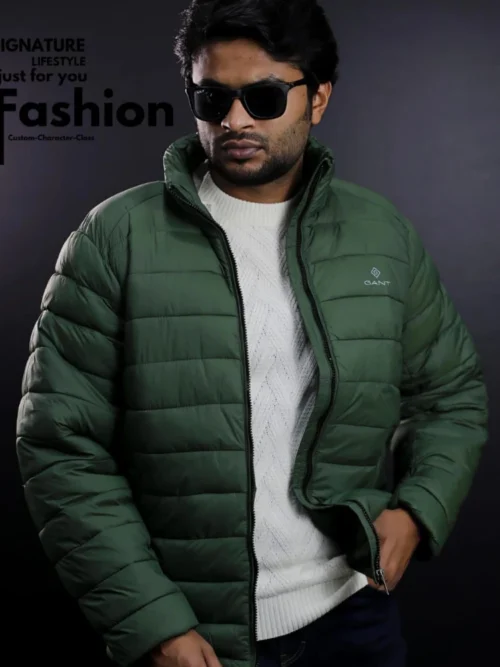 GANT Lightweight Padding Jacket- Forest Green Puffer