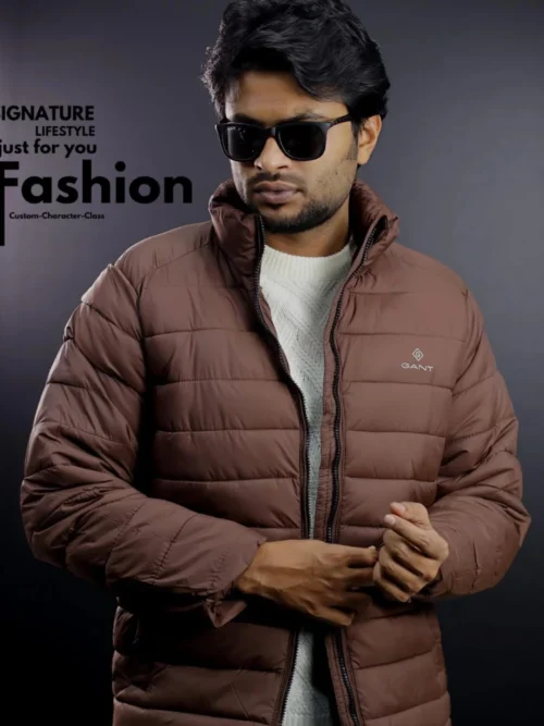GANT Lightweight Padding Jacket- Chocolate Brown Puffer