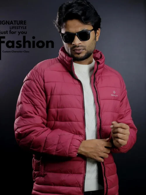 GANT Lightweight Padding Jacket- Maroon Puffer