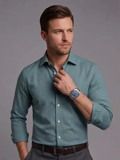 BOSS Premium Formal Shirt- Mint