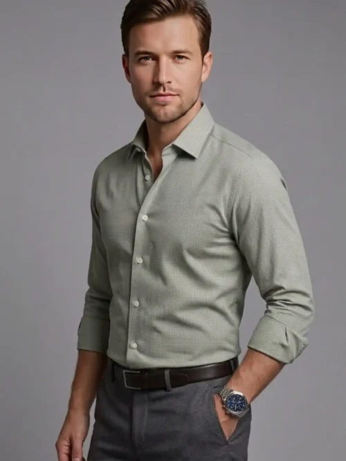 BOSS Premium Formal Shirt- Light Grey