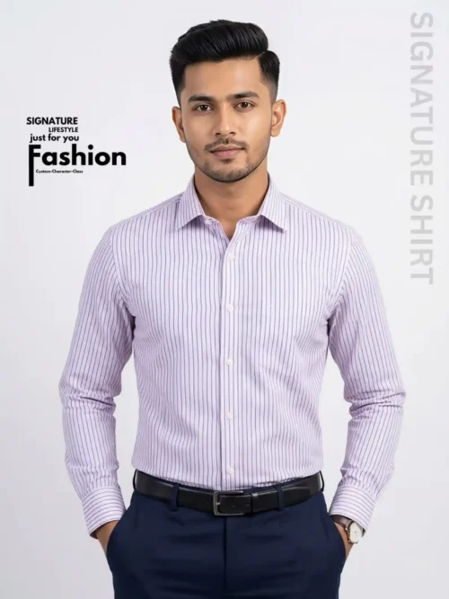SL Formal Shirt- Lt. Blue Stripe