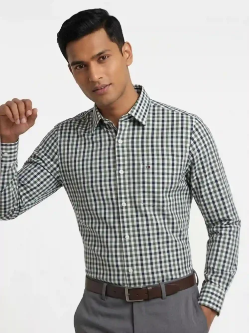 TH Formal Shirt- Green Check
