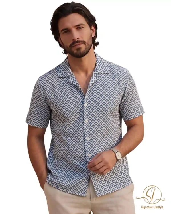Light Blue Hawaiian Shirt Half Sleeve Bangladesh