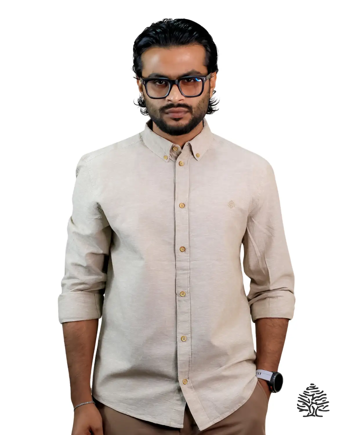 Springfield Remi Cotton Shirt Beige_optimized