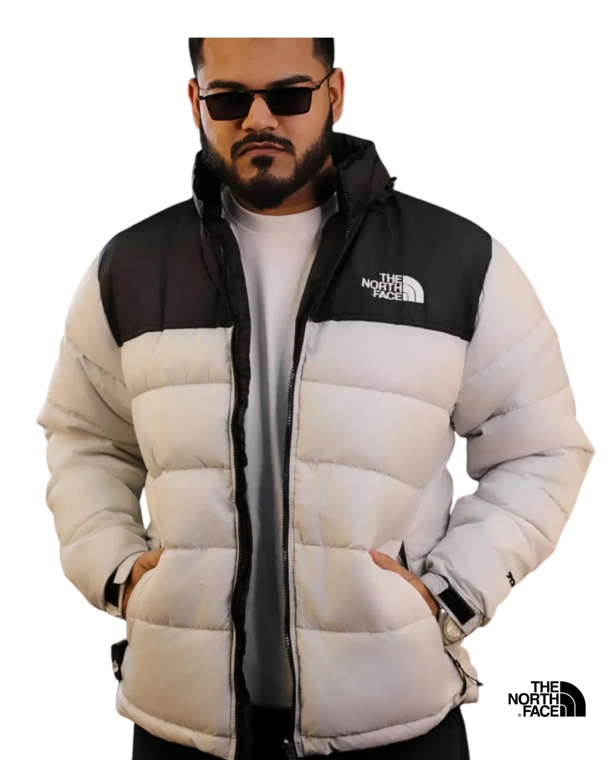 The North Face Padding Jacket Ash White_optimized (1)