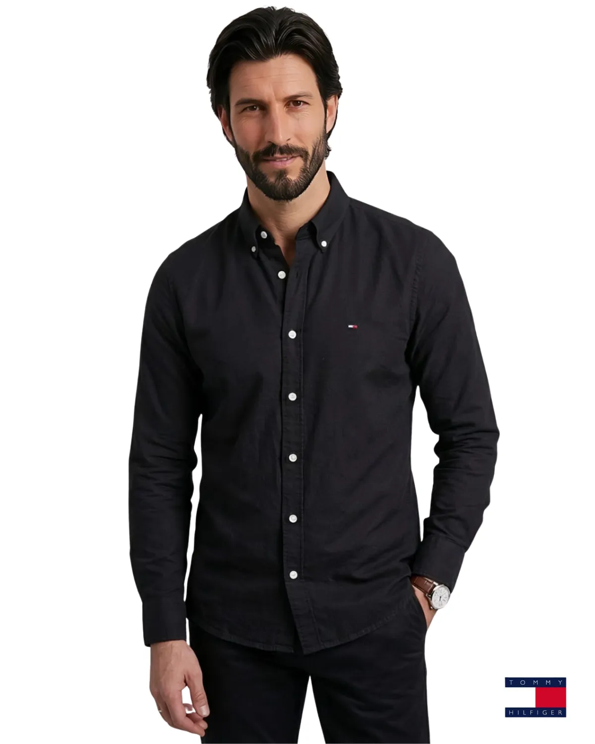 Tommy Hilfiger Oxford Cotton Shirt Black_optimized Tommy Hilfiger Oxford Cotton Shirt Black_optimized