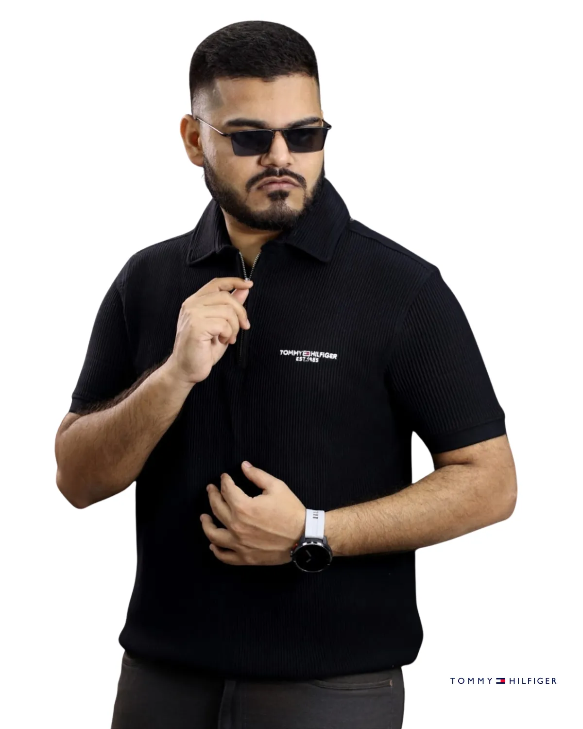 Tommy Hilfiger Ribbed Polo Black_optimized Tommy Hilfiger Ribbed Polo Black_optimized