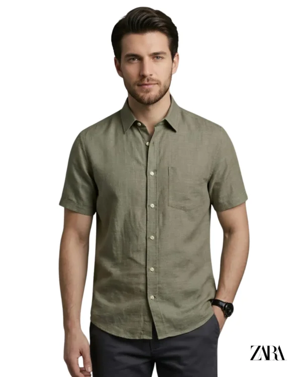 ZARA Half Sleeve Remi Cotton Shirt