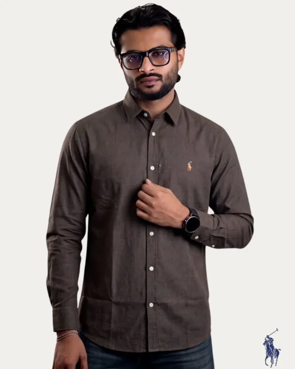 Comfortable Men's Shirt for summer Dark Brown